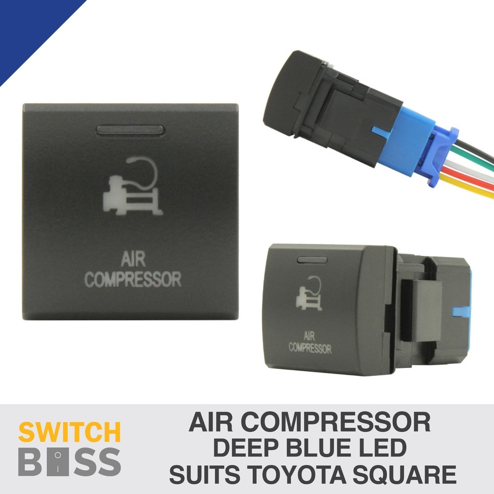 Push Switch 46 STYLES DEEP BLUE LED fit Toyota SQUARE Replacement Landcruiser