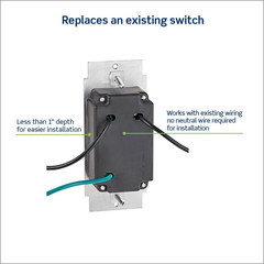 Sureslide Dimmer Switch for Dimmable LED, Halogen and Incandescent Bulbs, 6672-1