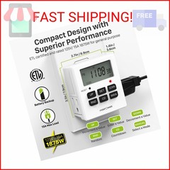 Fospower 7 Day Digital Timers for Electrical Outlets Indoor, Heavy Duty Dual Pro