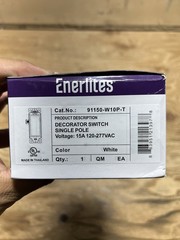 Enerlites Decorator Rocker Light Switch White 91150-W10P-T (10PK)