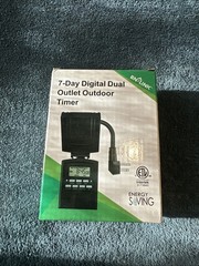 BN-LINK 7 Day Outdoor Heavy Duty Digital Programmable Timer Dual Outlet 1875W