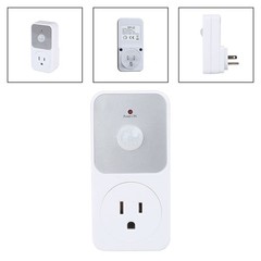 1800W PIR Sensor Power Socket Switch for Living Room and Garage Lights