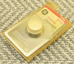 GE Push On/Off Dimmer Full Range 3 Way Rotary Light Contol Beige Knob – NOS