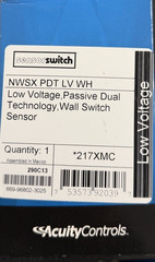 SensorSwitch NWSX PDT LV WH Low Voltage Occupancy Sensor White
