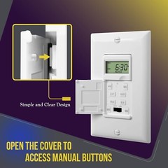 2-Pack Programmable Digital Timer Switch for Energy-Efficient Home Automation