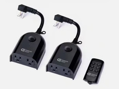 Commercial Electric Wireless Indoor Outdoor Remote Control 2-Outlet 2-Pack 1