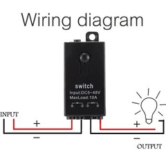 Wireless Switch 12V 2 Way Mini Remote Switch DC 5V/12V/24V/48V 10A Relay 328FT