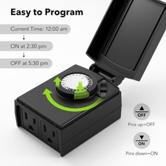 Reliable 24-Hour Heavy Duty Timer for Pools & Lights – Waterproof and Listed