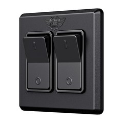 Leisure LED Modern Double SPST On-Off Switch with Bezel, 12-Volt, for RV,…