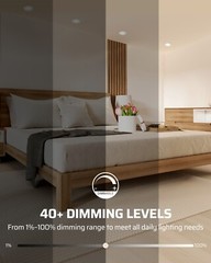 Smart Dimmer Switch with Remote, Single-Pole, Needs Neutral Wire, 2.4GHz Wi-Fi