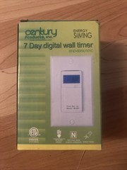 Century 7 Day Digital Wall Timer Energy Saving Programmable BND-60/SU101C