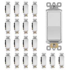 ECOELER 3Way Decorator Light Switch, Electrical Rocker Paddle Wall Switch Rep…