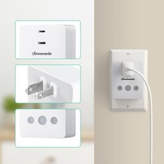 Plug-in Lamp Dimmer Switch, Wireless Remote Dimmer Plug for Floor Lamps 100FT