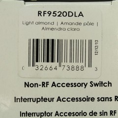 Cooper RF9520DLA Lt Almond NON-RF Accessory Decorator Switch No Neutral 120/VAC