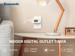 DEWENWILS 24 Hour Programmable Digital Timer Outlet, 2 Pack 3 Prong, 1/2 HP