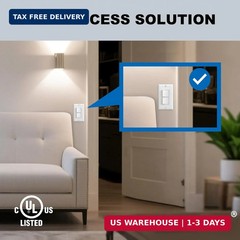 BESTTEN 2 Pack Double Rocker Light Switch, Single Pole Combination Interrupter,