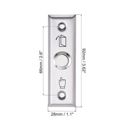 Silver Stainless Steel Door Exit Button Push Switch for Access Control