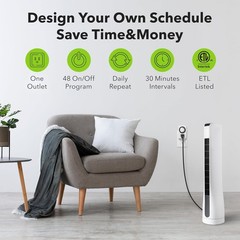 Simplified Home Automation: Mini 24-Hour Mechanical Outlet Timer 3-Prong 2-Pack