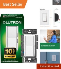 Lutron Diva Dimmer Switch for Dimmable LED – 150W, 3-Way & Paddle Control
