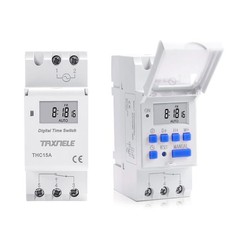 THC15A Digital LCD Electronic Relay Timer Din Rail 2 Wire Weekly 110V Switch