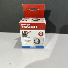 Hyper Tough 24-Hour Mechanical Outlet Timer Daily use, 2 prong 15 amp Intertek