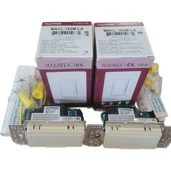 (2) Lutron MAESTRO MACL-153M-LA SP/3Way CFL/LED/HAL/INC Dimmer Light Almond