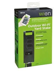 WiOn 50053 Outdoor Wi-Fi Plug-In Yard Stake With Smartphone Or Tablet Automation