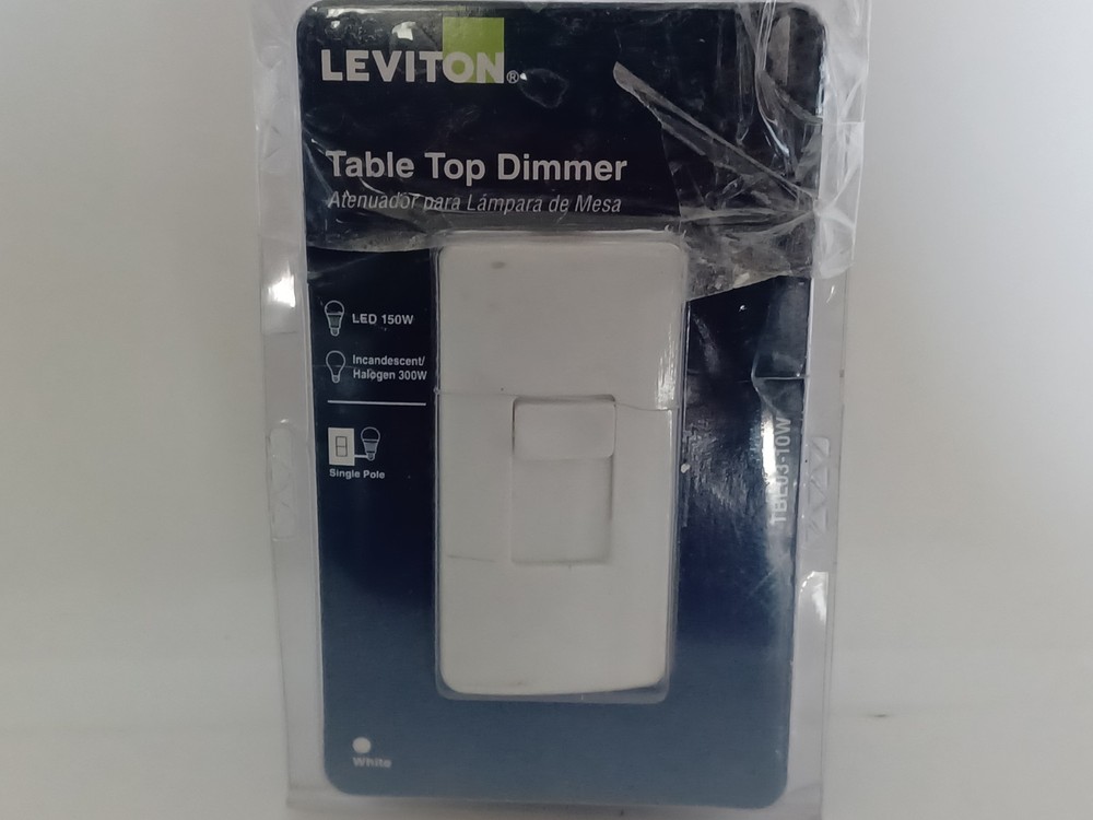 Leviton Dimmable LED Tabletop Dimmer White 300W 6′ TBL03-10W