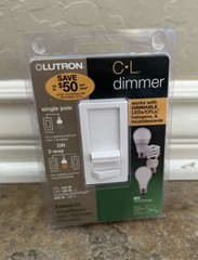 New Lutron LECL-153PH-WH Lumea White 120V 150W 1-Pole 3-Way CFL/LED Slide Dimmer