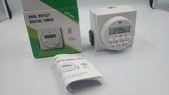 BN-LINK E218111 FD60-U6 115V 15A 7-Day Programmable Dual Outlet Digital Timer