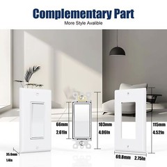 3 Way Decorator Light Switch 15a 120v/277v Ac Rocker Paddle Wall Switches With C