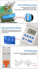 Timer Switch AHC15A DIN Rail Programmable 220V LCD Digital Time Relay for Light