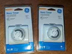 GE Basic 15119-24 Hour Plug-in Programmable Indoor Timer -NEW-Lot of 2-(B18)