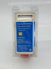 Leviton Rotary Single Pole Push ON/OFF Dimmer Switch 600W 6681-1W White & Ivory