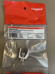 On Q Legrand WP3479-WH F Coaxial Connector White Non Recessed Nickel Coupler