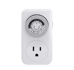 24H Mechanical Timer Outlet US Plug 15A 125V Auto On/Off Energy Saving Home