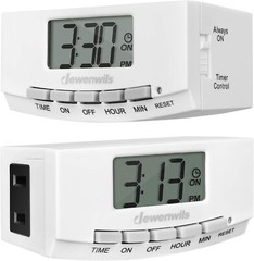 DEWENWILS Digital Timers for Electrical Outlets 24 Hr Programmable Digital Timer