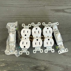 Unbranded White and Gray Electrical Outlets and Switches One Size