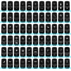 Customizable Rocker Switch Panel 12V 20A Breaker for Marine Boat Trim Tab Car RV