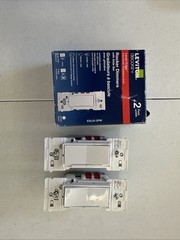 Leviton Decora+ ESL01-2PW Decorator Rocker Dimmer Wall Switch White 2 Pack LEDF4