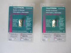 (2) Lutron 600 Watt Toggler Switch & Dimmer TG-600PH-IV Single Pole Ivory