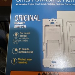 Lutron Caseta Wireless Smart Switch Kit with Remote P-PKG1WS-WH-R – New Sealed