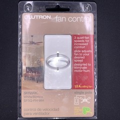 Lutron Skylark SFSQ-FH-WH 3-Speed Fan Control White Single Pole Sliding Switch