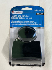 Utilitech Touch Pad Dimmer Switch For Lamps, Black, Indoor, #0026104