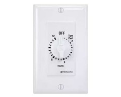 20 Amp 12-Hour Spring Wound In-Wall Timer, White