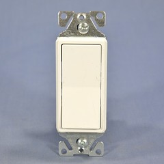 Cooper 3-Way White Scratched Decorator Rocker Wall Light Switch 15A Bulk 7503W