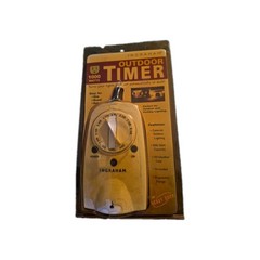 Ingraham Outdoor Timer Wall Plug Outlet Heavy Duty 1000 Watt Capacity 12-806