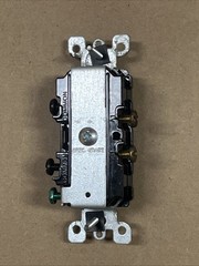 Leviton 5634-E Double Single Pole Stack Switch BLACK 15a Spec 120/277V BLACK