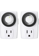 BN-LINK BND-60/U47 Indoor Mini 24 Hr Mechanical Outlet Timer 3-Prong 2 Pack NIB