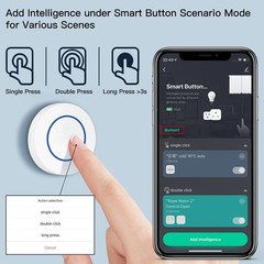 Wireless Button for Tuya Smart Control Easy Scene Activation for Home Devices
